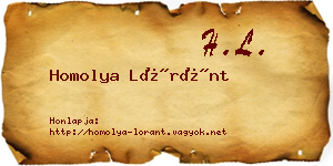 Homolya Lóránt névjegykártya
