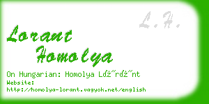 lorant homolya business card